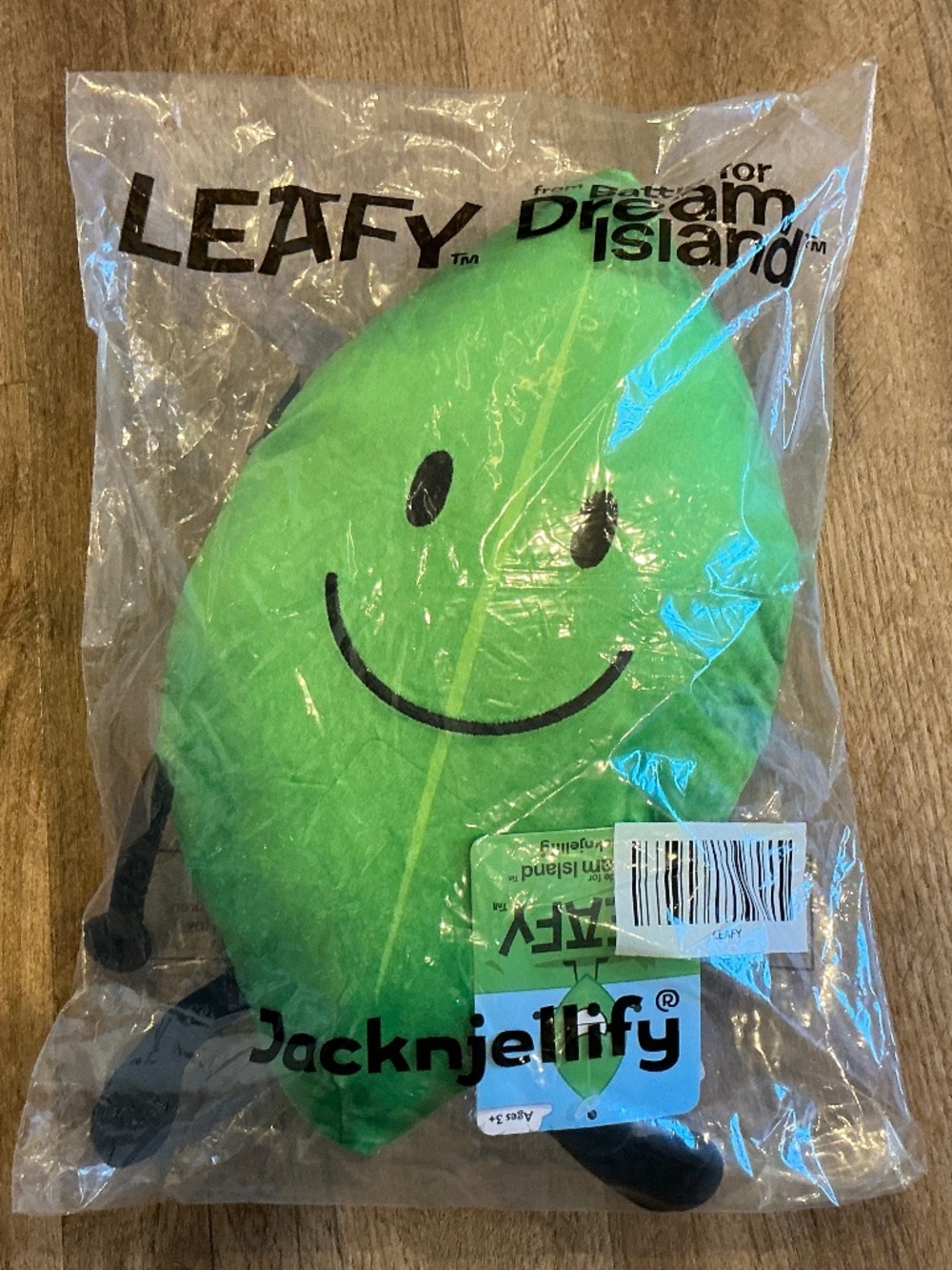 Jacknjellify Leafy Battle for Dream Island BFDI Plush Green Official Merchandise